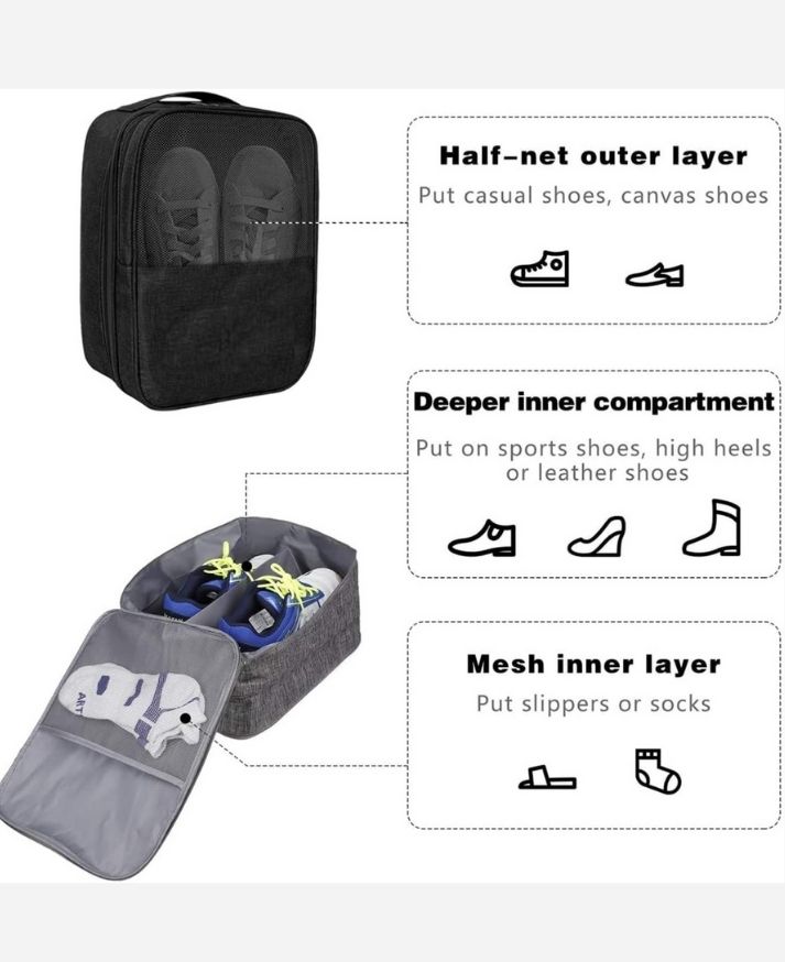 shoe Bags Black 