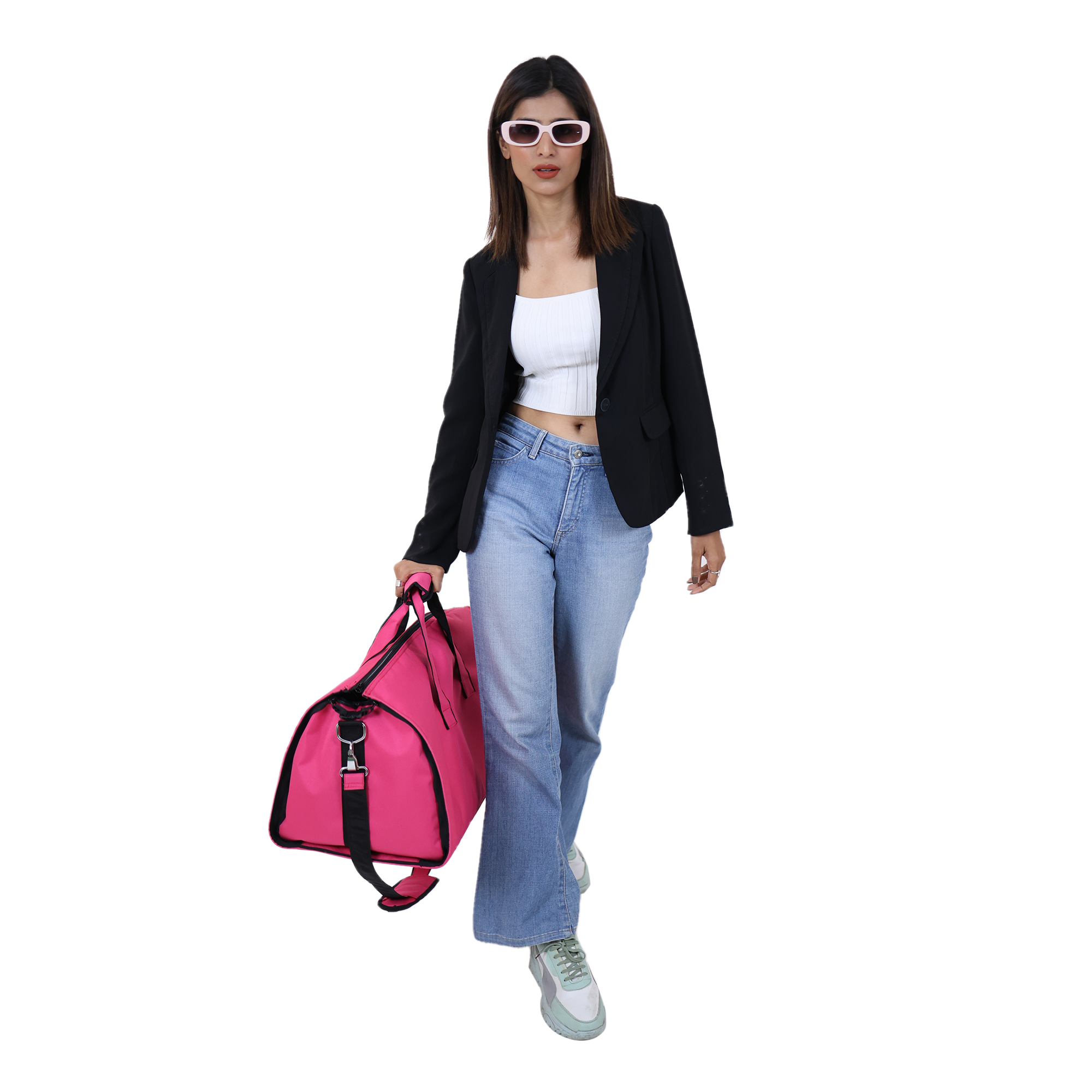 Suitcase trolley duffle garment bags Men Women (Unisex) - pink -45 ltr