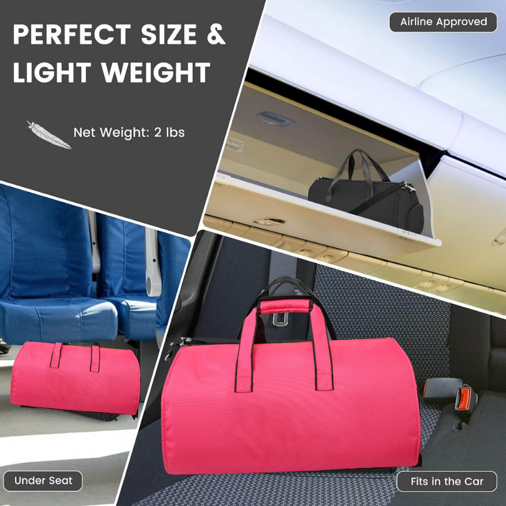 Suitcase trolley duffle garment bags Men Women (Unisex) - pink -45 ltr